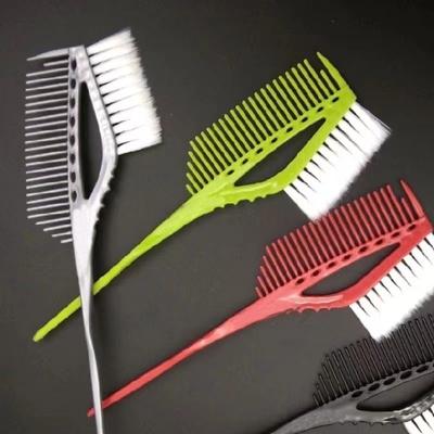 Pro Salon Werkzeuge Plastik Haarfärbe-Färbepinsel Kamm Friseursalon Tönung Friseur Styling Werkzeuge Haarfärbekämme mit Pinsel