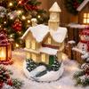 Luminous Christmas Glowing Small House Resin Mini House Miniature  New Year Decoration