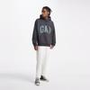 Gap Unisex Kariertes Logo Carbonfleece Kapuzensweatshirt 609221