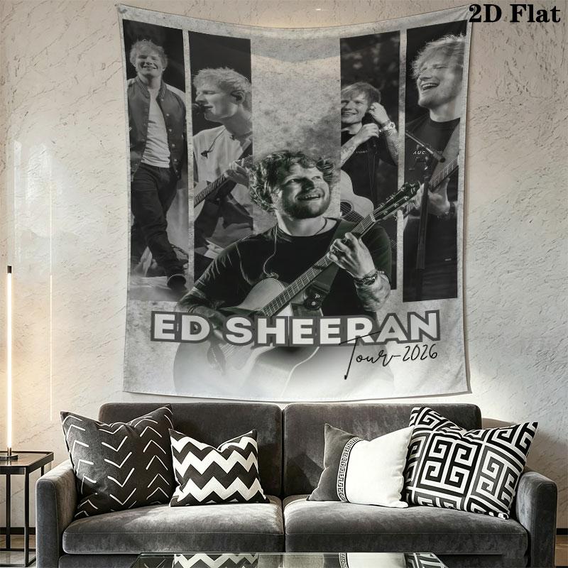 Ed Sheeran Wandteppich Ästhetisches Wandbehang Gedruckter Stoffdecke Dekorative Wandteppiche für Schlafzimmer Wohnzimmer Heimdekoration