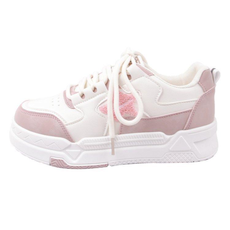 

Campus women s shoes star board shoes 2025 new spring and summer platform casual versatile white shoes niche shoes children 40 рожевий