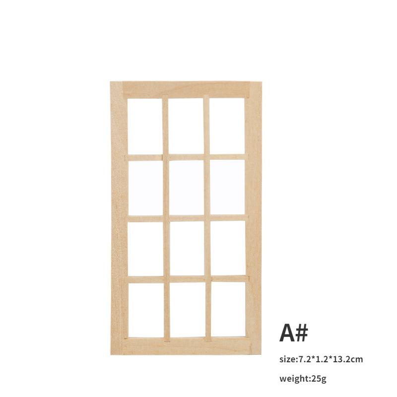 

1:12 кукольный домик DIY двери окна мебель миниатюры DIY деревянная дверь аксессуары для кукольного домика ролевые игры игрушка для детей A