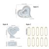 Non-Stick Heart-Shaped Frame Mold Reusable Do It Yourself Interlocking Picture Frame Elegant Flexible Love Heart Photo Frame