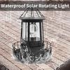 LED Solar Powered Lighthouse, 360 Degree Rotating Solar Lighthouse Outdoor, IP65 Waterproof Solar Lighthouse Garden Courtyards Lamps for Patio Garden