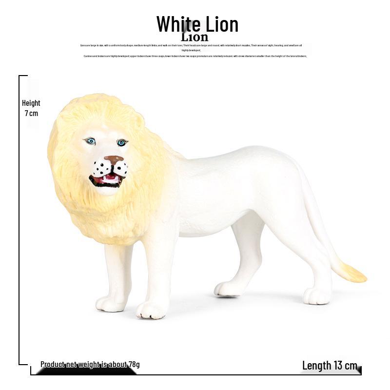 Children s Wild Animal Model Toy: Lion Set (Red, White, African)