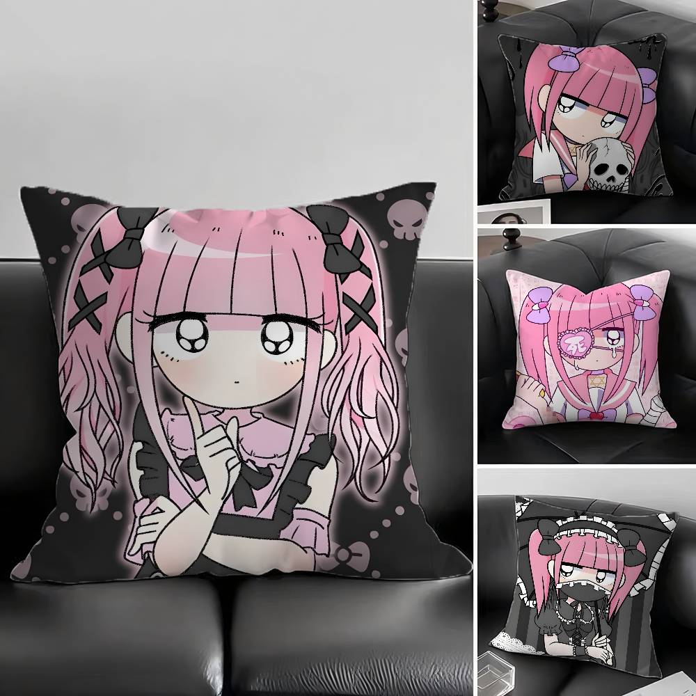 1pc Menhera Chan Pillow Case Fashion Square Pillowcase Bedroom Sofa Room Ins Decoration Leisure