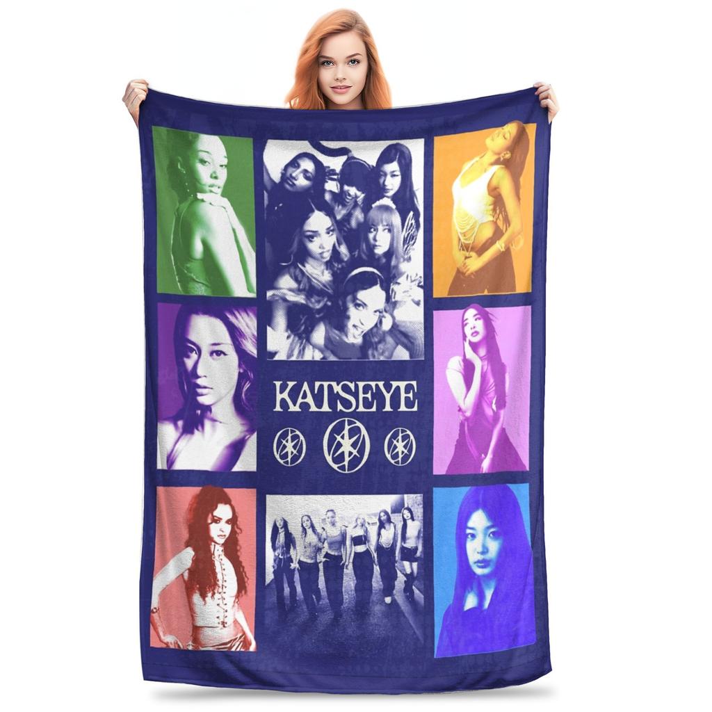 Katseye Gnarly Gabriela Decke Schönes Chaos Tracklist Flanell Überwurfdecken Klimaanlagen Dekoration Weich Warm Bettwäsche,