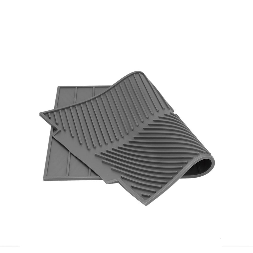 Silikon Abtropfmatte Mehrzweck Arbeitsplattenmatte Hitzebeständige Unterlage für KüchengebrauchGroß