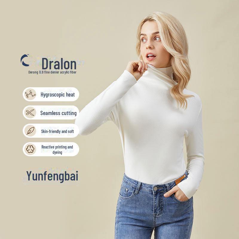 Dámská zateplená fleecová košile s polovičním rolákem – podzimní/zimní vnitřní oblečení