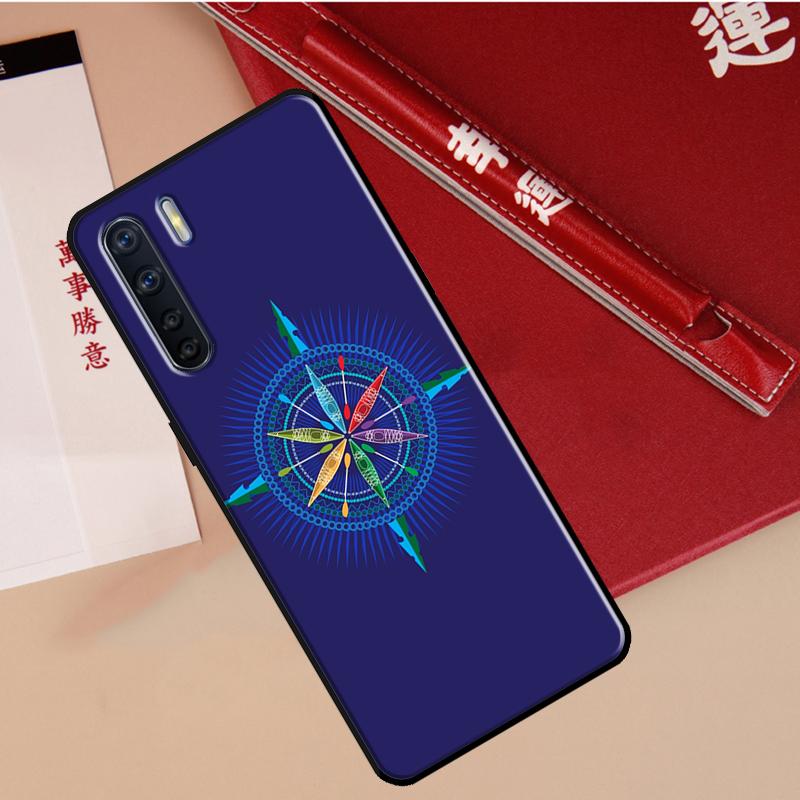 Compass Case For Oppo A60 A98 A58 A78 A18 A38 A80 A40 A77 A57 A17 A74 A54 A94 A96 A76 A16 A15 A5 Pro