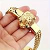 1 fashionable and domineering lion head animal bracelet for men, trendy hip-hop punk rock jewelry gift