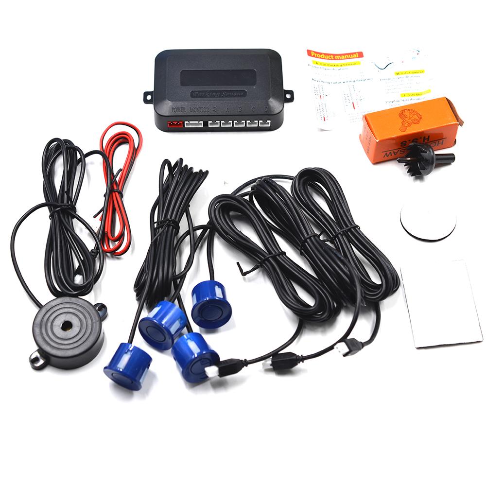 

Комплект из 4 датчиков парковки Зуммер 22 мм Радар заднего хода Звуковой сигнал Индикатор Система датчиков 12 В для BMW E39 Ford Focus 2 Opel синий