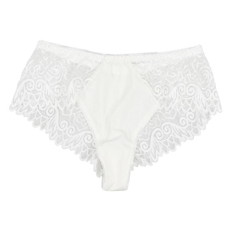 

Жіночі труси середньої талії Нижня білизна Мереживні дихаючі трусики XL