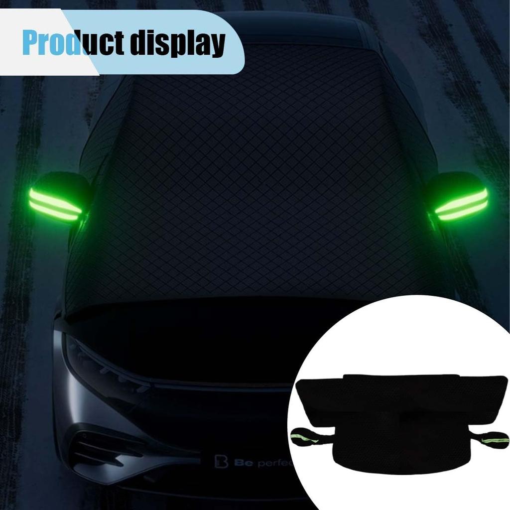 Car Windshield Cover For Ice And Snow, Large Automobile Windshield Frost Cover With Side Window And Rearview Mirror Protector, Windshield Snow Cover