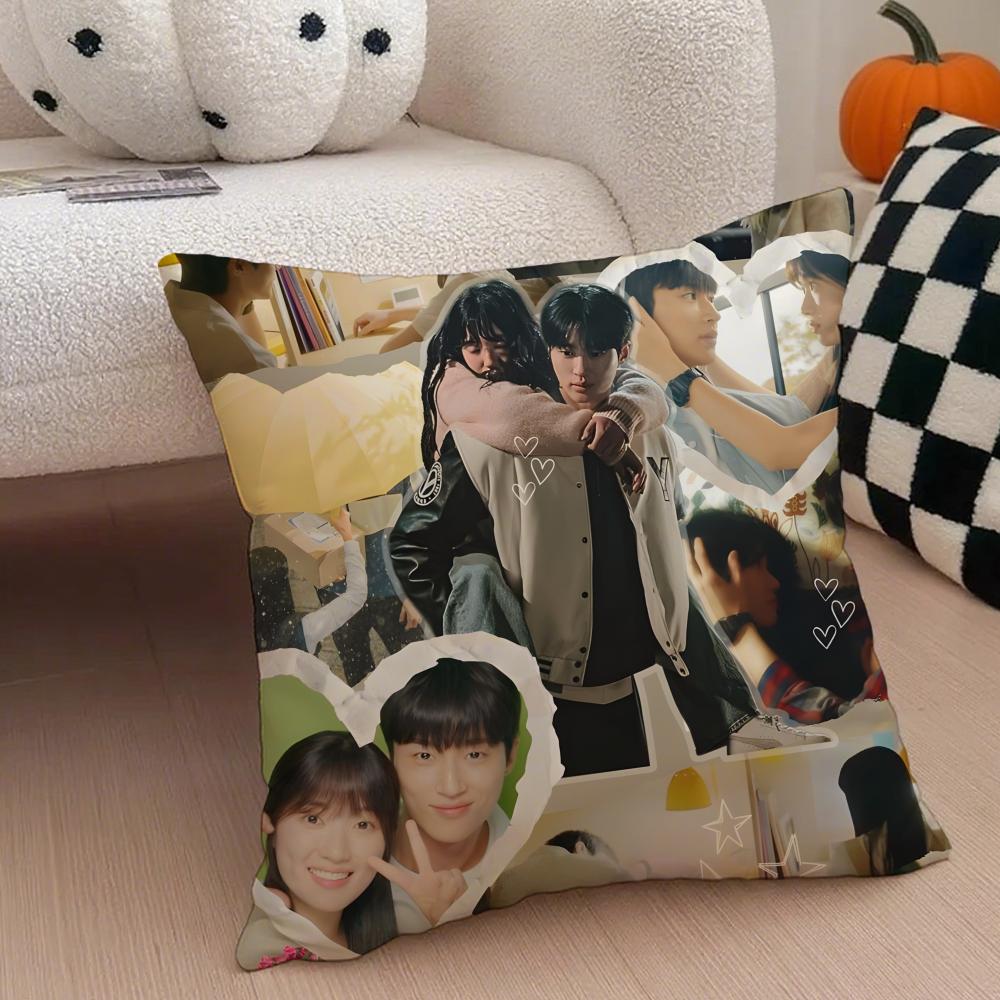 korean drama LLovely Runner Cushion Cover Throw Pillow Cover Hidden Button Durable Polyester Chair Cushion