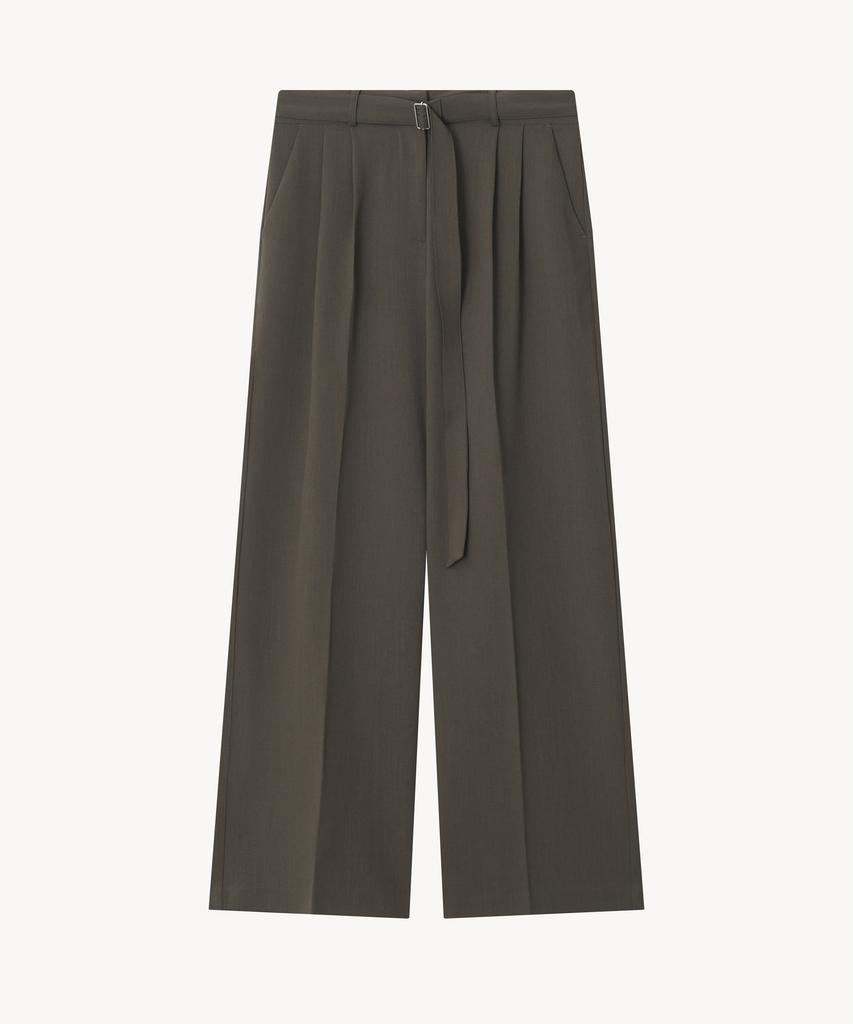 HOURMOND Belted Semi-Wide Slacks_3 Colors