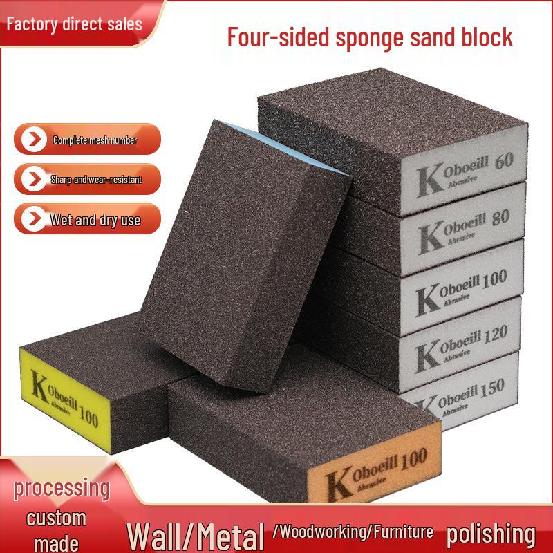 K Brand Thick Sanding Sponge for Grout Cleaning, Woodworking, Metal Hand Sanding, and Polishing