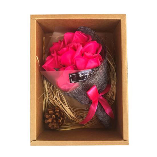 1 bouquet di rose artificiali a mano con fiori, decorazioni per festival, regali per feste