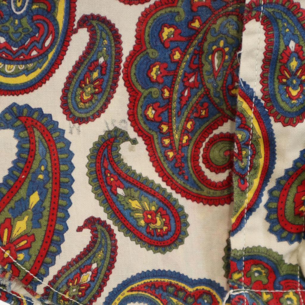 70s vintage Paint Pattern Short sleeve Button down shirt M Gurege Men's Used