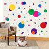 10PCS Polka Dot Wall Decals Colorful Boho Wall Decal Peel and Stick Wall Decals Circle Rainbow Stickers for Bedroom Living Room