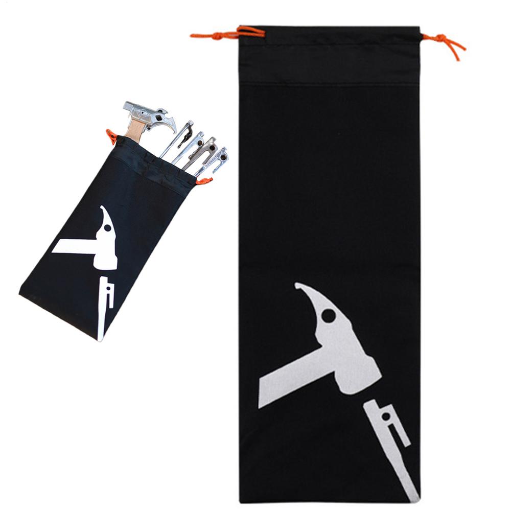 Tent Stake Bag Ground Nail Stakes Bag Oxford Cloth Drawstring Pouch Ground Nail Storage For Canopy Tarp Beach Tie-Downs