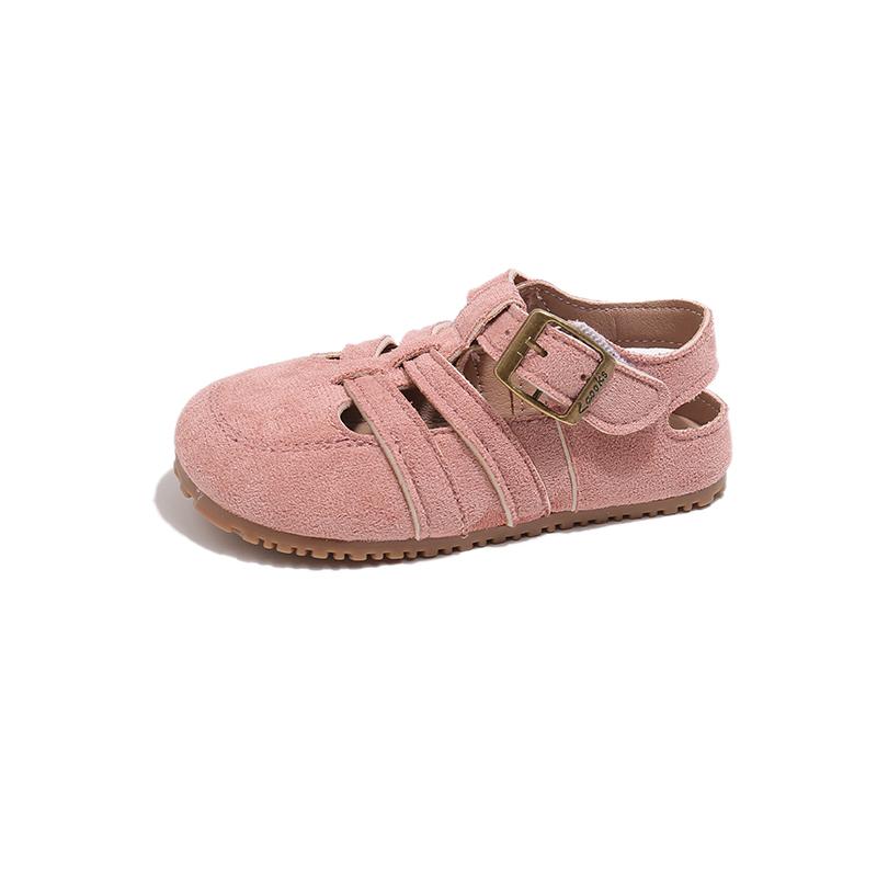 Sommer Neue Kinder Sandalen für Mädchen Rutschfeste Sohle Kleinkind Römische Strandschuhe mit Pastellfarben Prinzessin Elegant Gartenschuhe