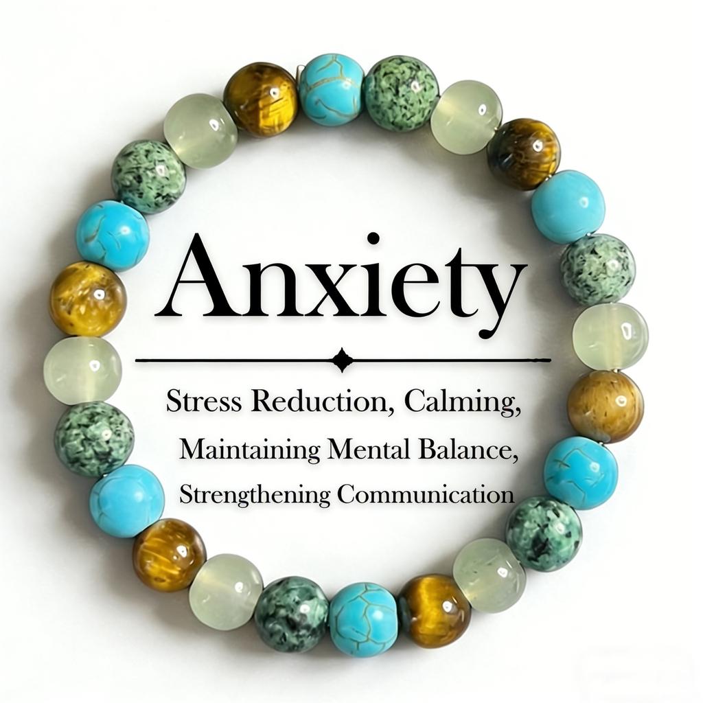 Bead Stone Bracelet, Vintage Multicolor Cardboard Lobster Clasp Bracelet Jewelry