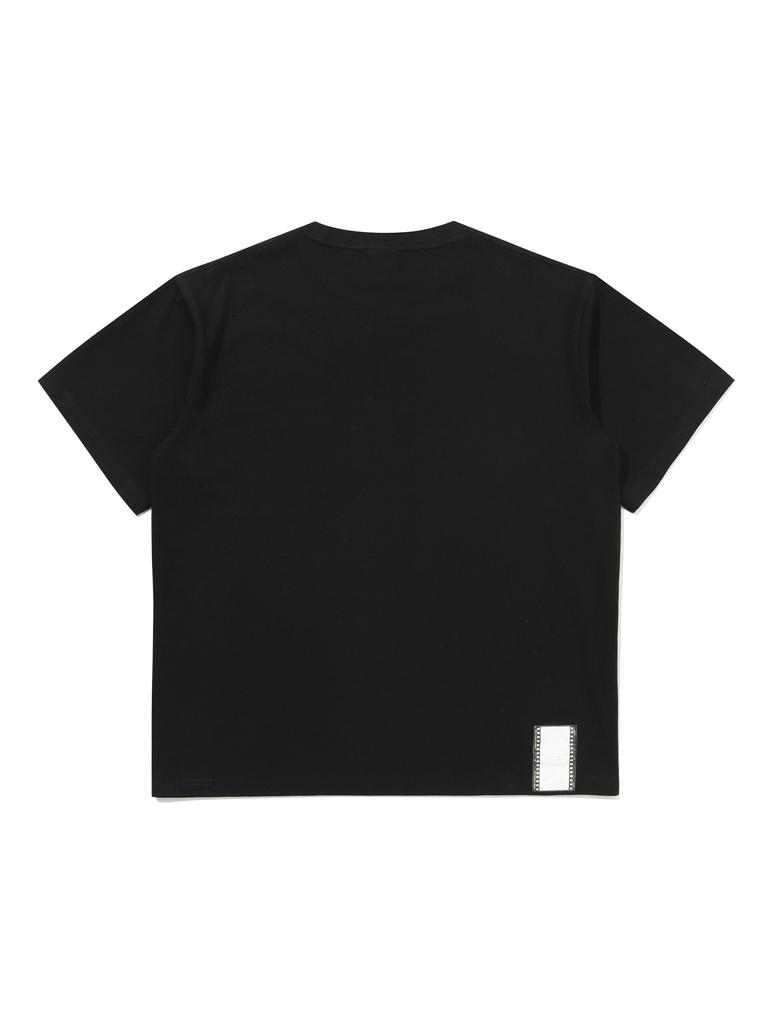 KODAK T-Shirt mit kleinem Logo, kurzärmelig, Schwarz