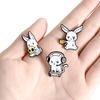 Funny And Cute Little White Rabbit  Brooch Exquisite Fashion Animal Badge Men And Women Backpack Sweater Accessories Jewel