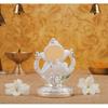 Silver And White Ganesh Idol For Car Dashboard Small Ganesha Murti Ganpati Idol For Home Decor Puja Lord Ganesh Statue