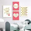 Valentine's Day Love White Gold Letter Decorative Painting Poster Bedroom Living Room Canvas Painting Cuadros Decoracion Salon