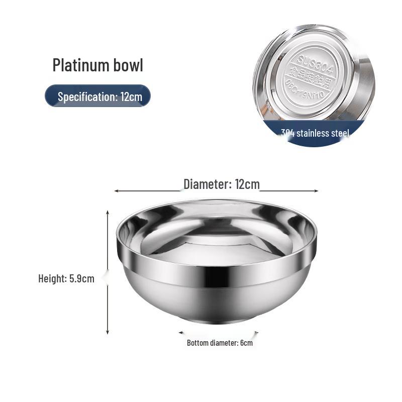 SPSR 304 Stainless Steel Soup Bowl 5-Piece Set