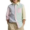 Polo Ralph Lauren Casual Shirt Color Block Design Striped Long Sleeve Single-Breasted Collar Kids tops 323B13800-001