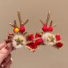 Merry Christmas Decor Christmas Elk Hairpin Sequin Bowknot Children Deer Antler Hair Clip Korean Hair Accessories Star