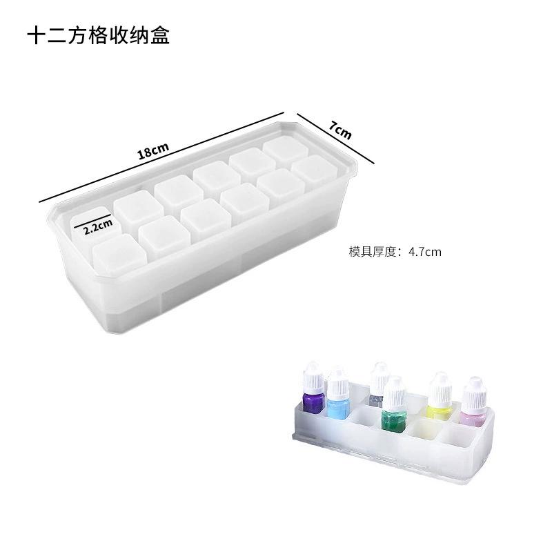 WTEMPO Spring Summer Ice Cube Making Mols DIY Silicone Epoxy Resin Mold Multi-Slot Organizers Casting Molds