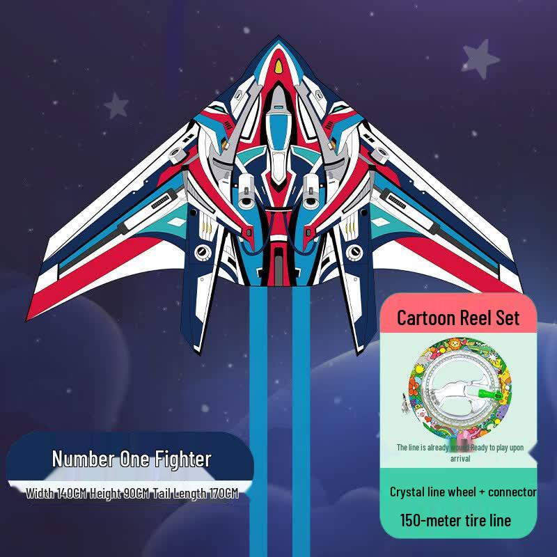 Fighter Jet Kite with Reel Set