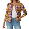 Women's Fashionable, Casual, Comfortable Halloween Print Cardigan Jacket