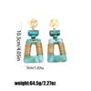 Melanoid Geometric Patchwork Earrings: Luxurious Handmade Rope-Wrapped Studs for Women.