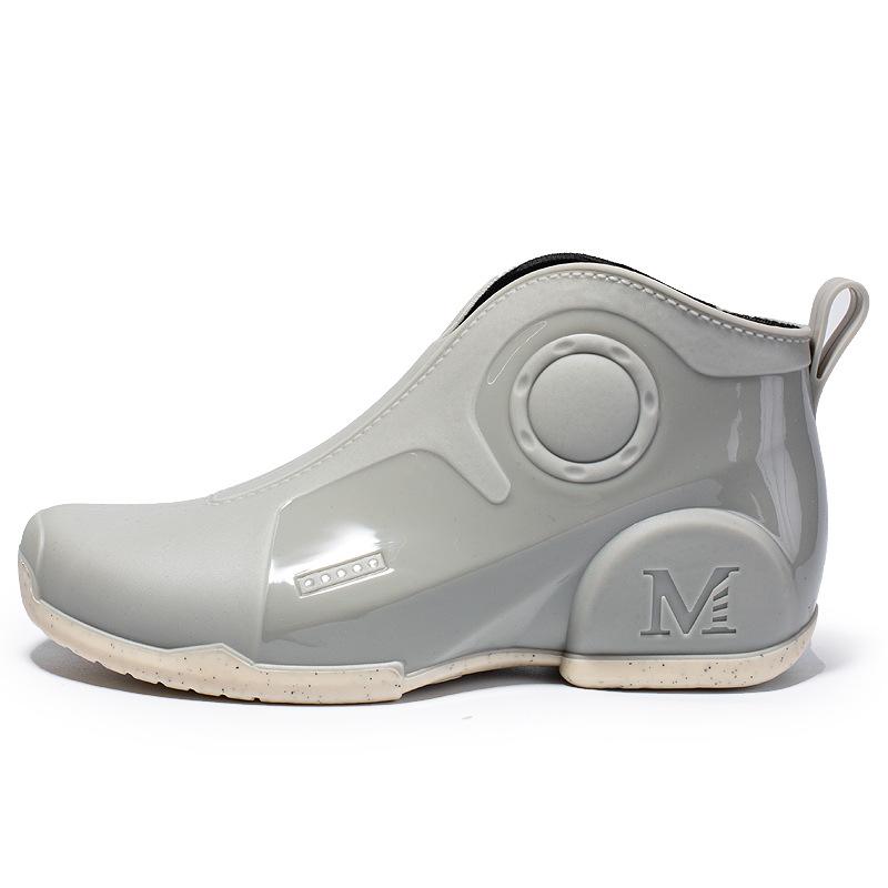 

Adult casual water shoes fashion rubber shoes new men s rain boots waterproof and non-slip rubber shoes rain shoes men s 39 серый