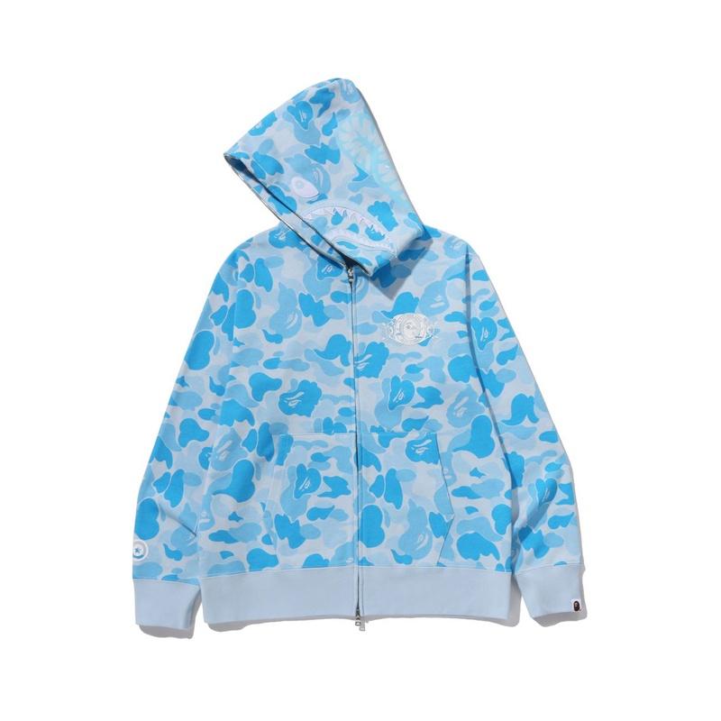 A Bathing Ape Icy Bape ABC Camo Shark Full Zip Hoodie 'Sax' Men's 0ZXSWM001151Q