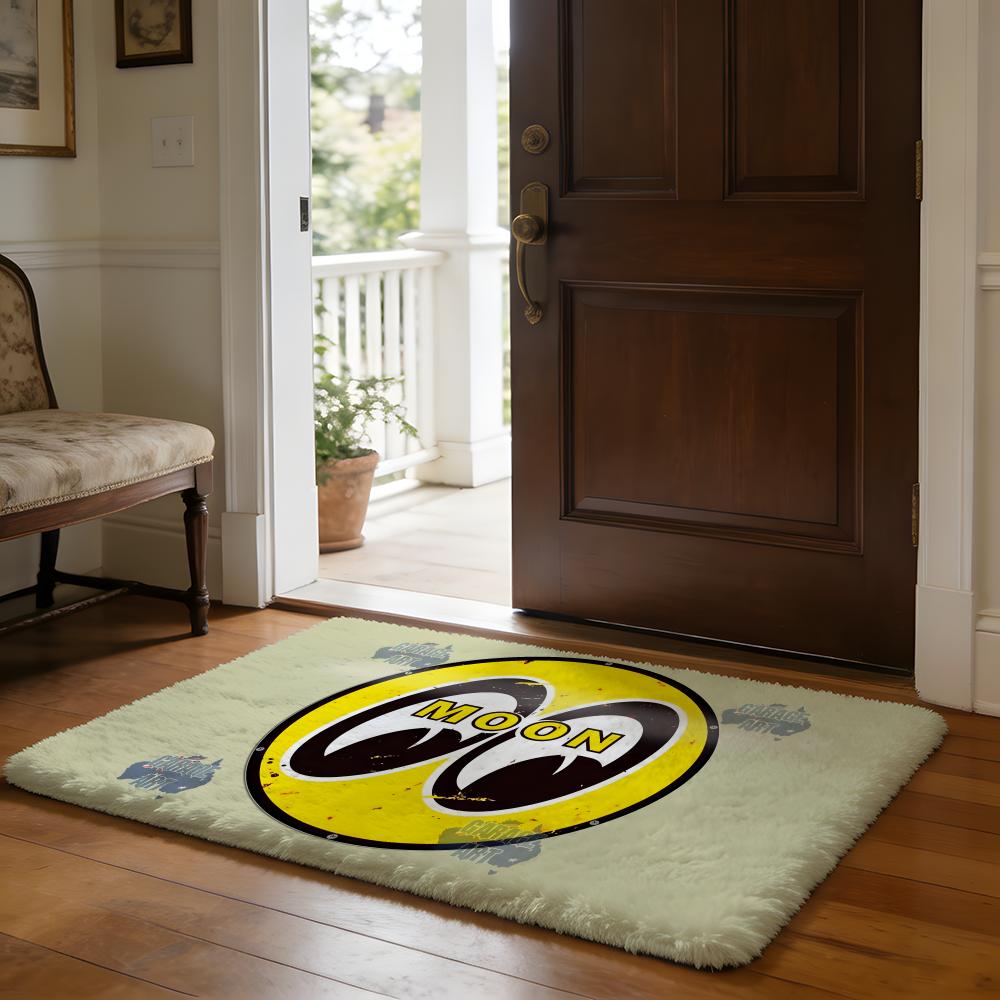 

Floor Mat Soft Flannel Rug Non-Slip Absorbent Mat for Bathroom Bedroom Home Decor S-Small M-MooneyesS 50x80cm