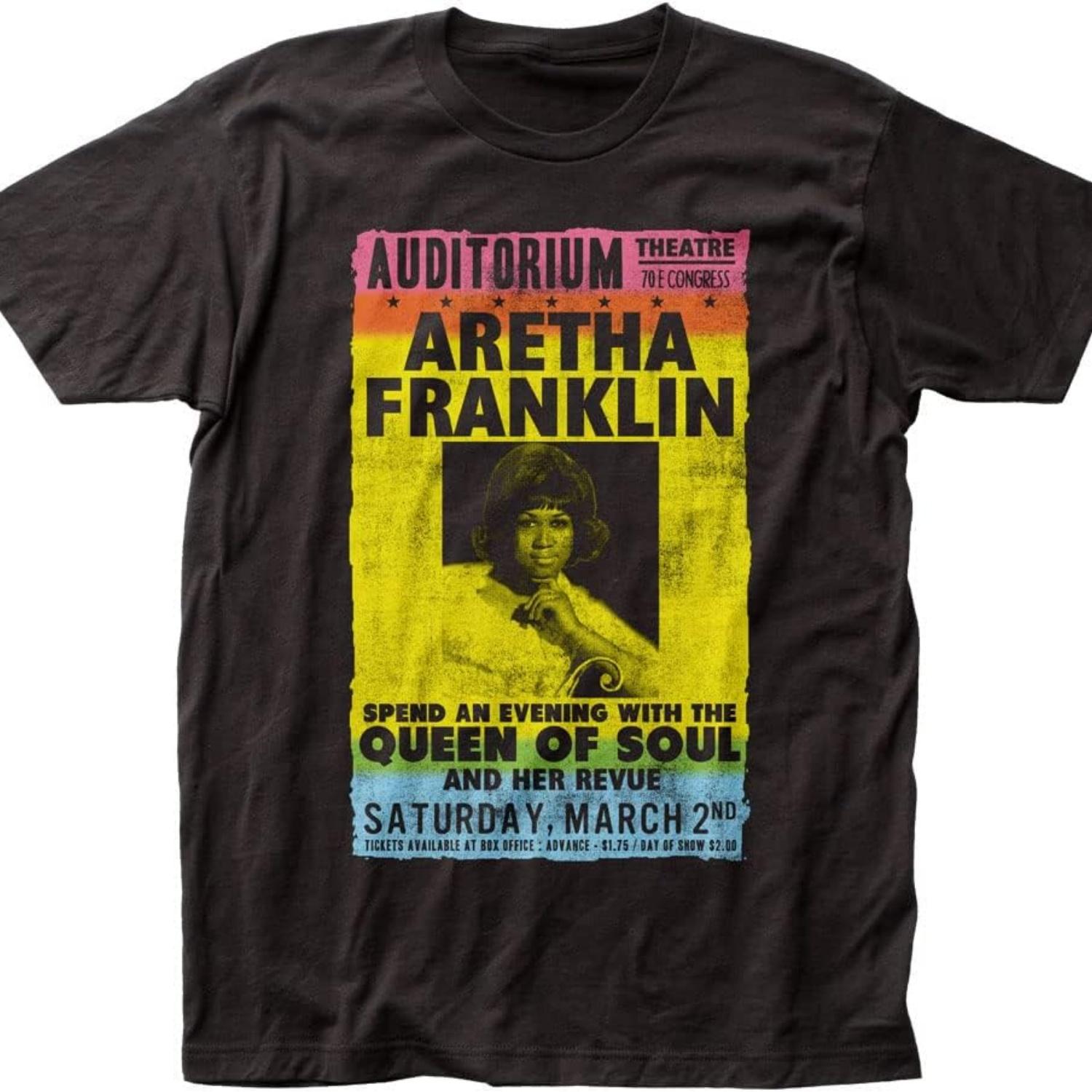 

Aretha Franklin Tribute Poster Fitted Jersey tee XXXXXL чёрный