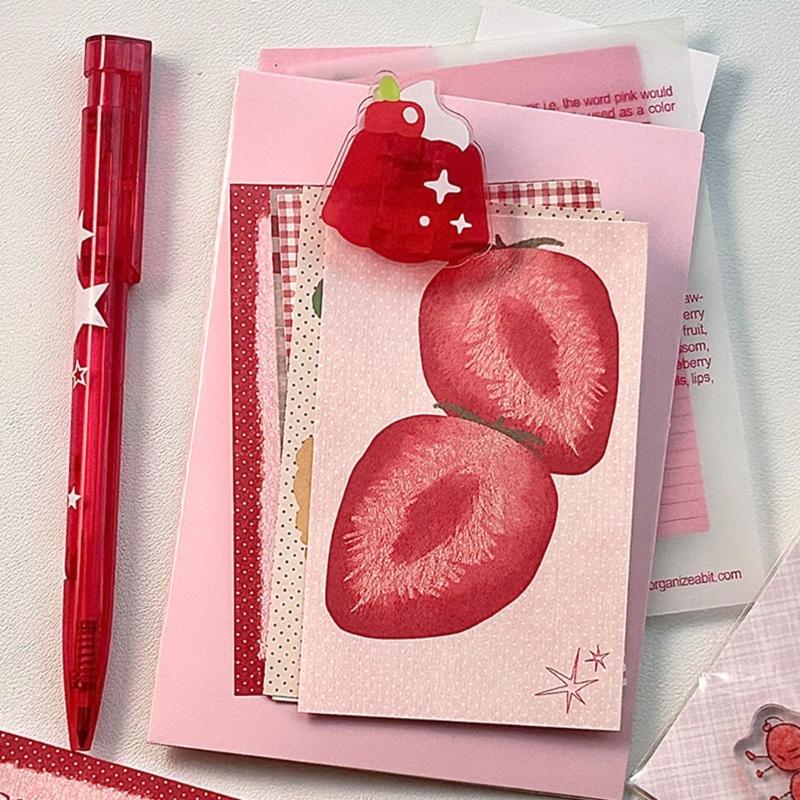 Cute Fruit Pattern Theme Design Reusable Stick Note Selves Adhesive Write Pad Removable for Journaling Office School