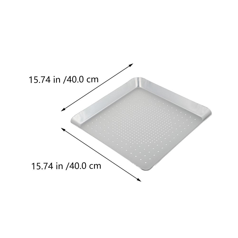 1Pcs Elegant Perforated Pizza Tray Aluminum Alloy Baking Pan Fast Baking Non-Stick Easy Demoulding Kitchen Gadget for Pizza