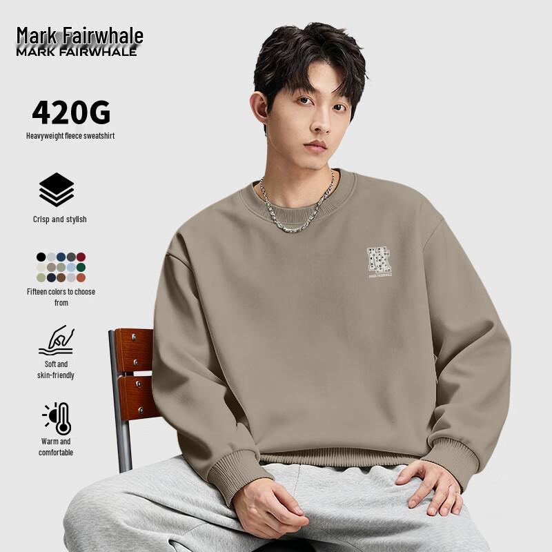 

Mark Fairwhale Men s Heavyweight Fleece-Lined Crewneck Sweatshirt M