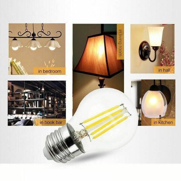 2 SZTUKI 220V Vintage G45 E27 4W 6W LED Żarnikowa Żarówka Globalna Retro Edisonowa biały zimny/ciepły