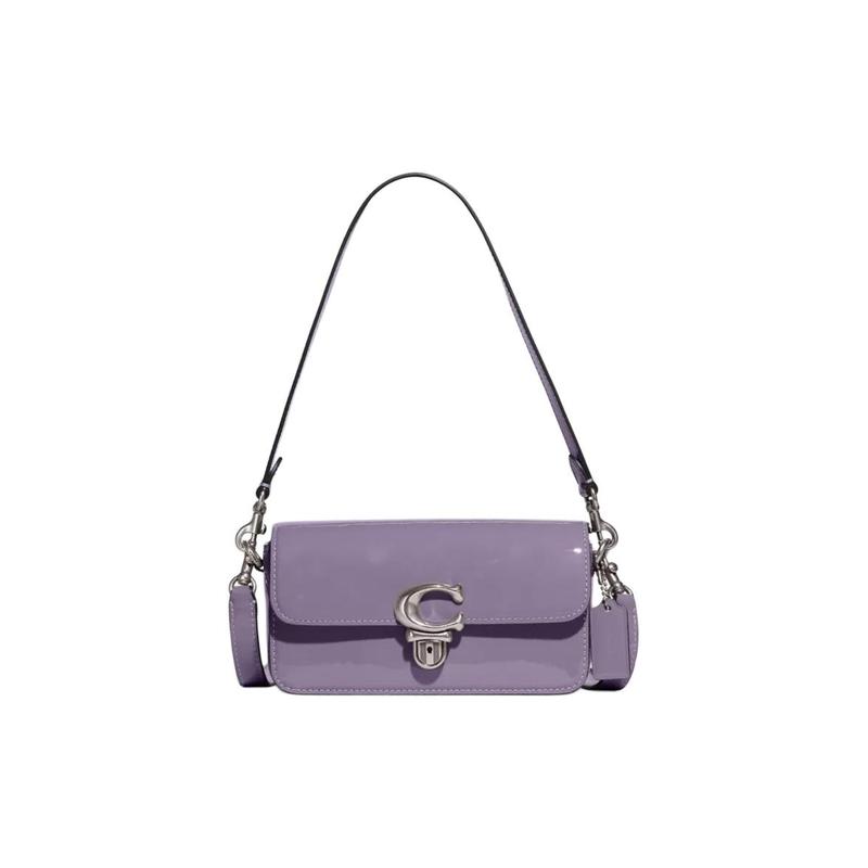 

COACH Studio 20 Detachable Shoulder Strap Push Lock Closure Patent Leather Hand Crossbody Shoulder Bag Small Women s Light Purple фіолетовий