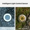 1/4 stk/parti Utendørsbelysning Solcelledrevet Panel 8 LED Gulvlamper Dekkslys LED Underjordisk Lys Hage Gangvei Spotlights