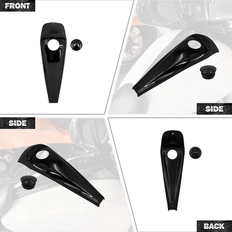 Motorcycle Dash Fuel Tank Console Trim Oil Gas Tank Cover Cap For Harley Touring Road Electra Street Glide Ultra CVO 2008-2023