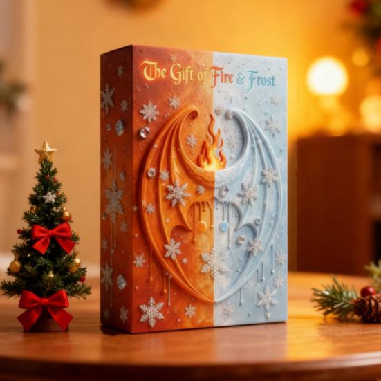 Dragon Advent Calendar 2025 24 Day Countdown Box with Acrylic Ornaments Multifunctional Viking Themed Decoration